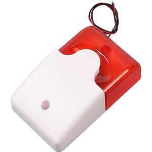 JTLB Sirena di Allarme con Suono e Luce 12V Corno di Allarme Antifurto Antincendio Ad Alta Decibel con Luce Lampeggiante a LED per Negozio Domestico