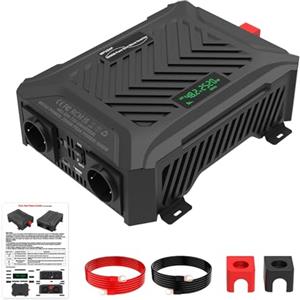 MFUZOP Power Inverter 48V/60V/72V a 230V Onda Pura 2500W/5000W, Convertitore di Tensione con Sistema di Rilevamento Intelligente, Ingresso Regolabile, Display LCD, 2 AC, 1 Type-C, 1 USB 5V 2.1A