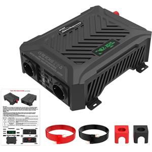 MFUZOP Power Inverter 48V/60V/72V a 230V Onda Pura 3000w/6000w, Convertitore di Tensione con Sistema di Rilevamento Intelligente, Ingresso Regolabile, Display LCD, 2 AC, 1 Type-C, 1 USB 5V 2.1A