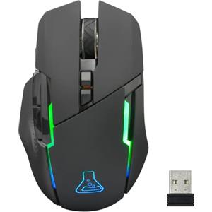 THE G-LAB Kult Caesium Mouse Gamer Wireless Ricaricabile - Mouse Gaming Wireless ad alte prestazioni 7200dpi, LED RGB, 6 Pulsanti, Mouse Gaming Ergonomico, Compatibile con Pc Ps4 Ps5 Xbox One
