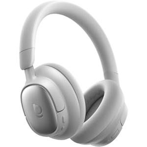 Baseus MH1 Cuffie Bluetooth - 48 dB altamente efficace cancellazione del rumore, archetto monolitico con Hi-Res & LDAC, 80 ore di tempo di riproduzione, 5-Mik Chiamate cristalline, CloudComfort Soft