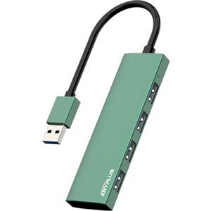 ANYPLUS Hub USB 3.0, 4 Porte Sdoppiatore Multi USB 3.0 Adattatore, Ultrasottile Alluminio Lega USB Hub per PC, Laptop, PS5, MacBook, iMac, Surface Pro, Mac Pro, Flash Drive, XPS【Verde】