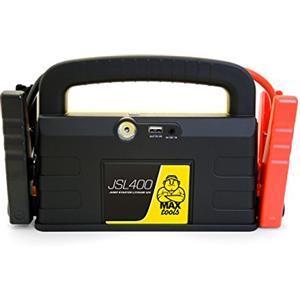 MAXTOOLS JSL400 Avviamento d'Emergenza Professionale per Automobile 2400 A per Veicoli Diesel e a Benzina di Grandi Dimensioni, Potente e Sicuro a 12 V, Batteria al Litio Esterna con USB