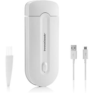InnovaGoods - Mini Rasoio Ricaricabile LED EPILUCH, Depilazione Indolore e Precisa, Portatile, Leggero, Ergonomico, Sicurezza Touch, Acciaio Inossidabile, Bianco, Mini