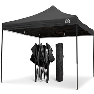 All Seasons Gazebos | 3x3m Pop Up Gazebo | Resistente, completamente impermeabile, di qualità superiore (Nero)