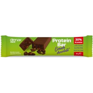 Drenax ProteinBar barrette proteiche 55grammi. Proteine da latte, senza glutine. No olio di palma. Cioccolato fondente