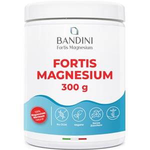 Bandini® FORTIS MAGNESIUM per Stitichezza - Magnesio Citrato e Carbonato Completo in Polvere - Lassativo Forte per Ansia, Stress e Memoria - Riduzione di stanchezza e affaticamento - 100% Vegan - 300g