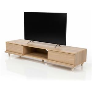 Iris Ohyama, Mobile TV, Supporto TV per schermi fino a 65 pollici, Ripiani 4, Uscita cavo, Contemporaneo, Camera da letto, Soggiorno, TV Cabinet, BAB-150A, Marrone chiaro
