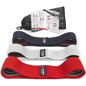 ELVIRE SPORT Bande Elastiche Fitness Donna e Uomo (3 Pezzi) | Fasce Elastiche Resistenza in Tessuto Glutei, Fianchi e Gambe | Fasce Yoga, Pilates, Crossfit