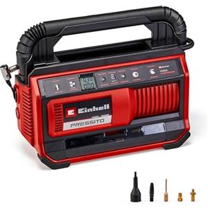 Einhell Compressore ibrido PRESSITO 18/25 Hybrid Power X-Change(18 V, funzionamento con cavo di alimentazione o batteria, max. 11 bar, incl. kit 4 adattatori e 2 tubi flessibili, senza batteria)