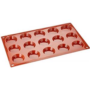 silikomart | SF013 Stampo in Silicone per Monoporzioni TARTELLETTA, Antiaderente, 15 cavità, Confezione da 1 Stampo per Dolci, Ø 45 h 10 mm, Made in Italy