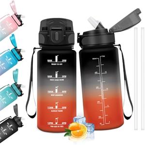 HoneyHolly Borraccia 500Ml, Senza BPA & A Prova di Perdita, Borracce con Cannuccia, Reutilizables, Borraccia Scuola Elementare, Water Bottle per Scuola, Palestra, Ufficio, Running