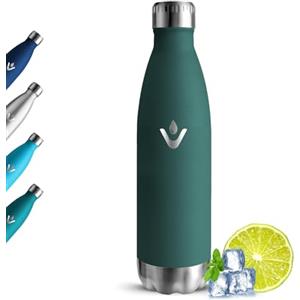 Grsta Borraccia Termica, Borraccia 500ml Senza BPA, Isolato Sottovuoto, Borracce Termiche a Prova di Perdite, Bottiglia Termica, Riutilizzabile Borraccia Acciaio Inox per Lavoro, Outdoor, Caffè