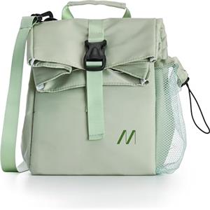 Muitomas, Borsa Termica Efficiente con Tasca Esterna, Materiale Resistente, Capacità di 15 L, Colore Verde Salvia