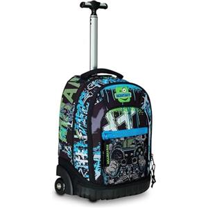 Mitama Trolley Run Scuola Punch Game,Doppio Scomparto, Blu e Verde, Scuola Elementare e Tempo Libero, Bambino Ragazzo