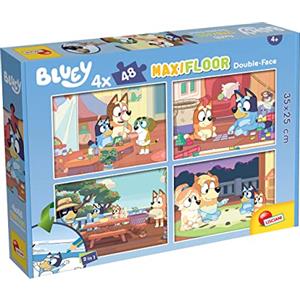 Liscianigiochi Lisciani Giochi Bluey Puzzle DF Maxi Floor 4 x 48, Multicolore, 100354