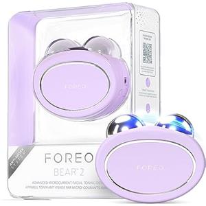 FOREO BEAR 2, massaggiatore viso lifting avanzato a microcorrente - Massaggio viso anti-age - Lifting istantaneo - Rassoda e definisce - Non invasivo - Lavender