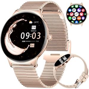 LIGE Smartwatch da donna con chiamata Bluetooth, 1,43" HD AMOLED Smart Watch con IP68 impermeabile orologio da donna, salute delle donne/calorie/120 + modalità sport, Android IOS Fitness Tracker