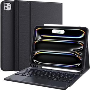 Earto Tastiera iPad Pro 11 (M5/M4,2025/2024), Touchpad Intelligente, 2 Canali BT, Magnetica Staccabile Bluetooth Tastiera per iPad Pro 11 2024 (A2836/A2837/A3006), Italiano ‎QWERTY Layout, Nero