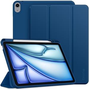 EasyAcc Cover Custodia Compatibile con iPad Air 11 Pollici M3/M2 (2025/2024), iPad Air 5/4 (10,9-Pollici, Modello 2022/2020, 5a/4a Generazione), Supporta Ricarica Magnetica di iPencil,Mare Blu