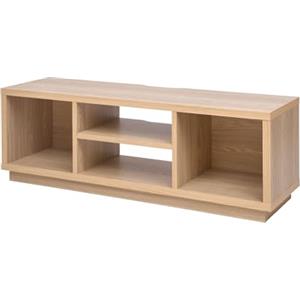 Iris Ohyama, Porta TV/Mobile TV/TV Supporto in legno/Porta TV con ripiani aperti/Porta TV per TV da 55 pollici, Legno massello, Ufficio, Soggiorno - TV Cabinet Standard OTS-125S - Marrone chiaro