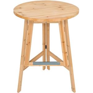 TecTake® Tavolo da Bistrot in Legno Massello Rotondo da Giardino, Struttura Robusta, Tavolo Pieghevole, Altezza Ottimale, da esterno - altezza ca. 110 cm, Ø 79 cm