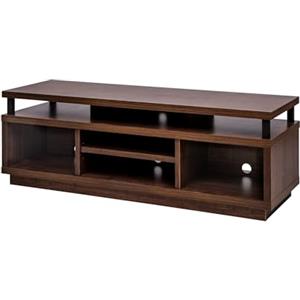 Iris Ohyama Movian Iris Ohyama Porta TV/Mobile TV/TV Porta TV in legno/Porta TV con 5 ripiani aperti/TV fino a 55, Legno massello, fori passacavi, Ufficio, Soggiorno, TV Cabinet Middle OTS-125M, Marrone