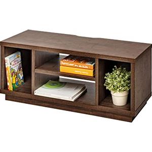 Iris Ohyama, Porta TV/Mobile TV/TV Supporto in legno/Porta TV con ripiani aperti/Porta TV per TV da 43 pollici, Legno massello, Ufficio, Soggiorno - TV Cabinet Standard OTS-100S - Marrone