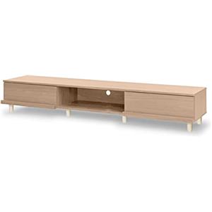 Iris Ohyama, Mobile TV/TV da banco/Mobile TV/Mobile TV con ripiano/Mobile TV in legno/mobili tv, TV : 73 pollici, Ufficio, Casa - TV cabinet/shelf - BAB-180A - Marrone chiaro