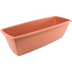 Iris Ohyama, Vaso per Piante, fioriera Rettangolare con Sistema di drenaggio/conservazione dell'Acqua per Il Giardinaggio - Rectangle Plant Pot650, Marrone