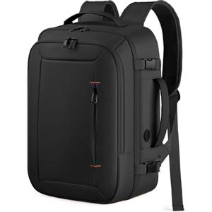 HOTOR Zaino Easyjet 44x20x30 - Zaino da Viaggio Zaino Porta PC Multi-Tasca e Portatile, Bagaglio a Mano Compatibile Easyjet, Con Foro USB, Per Donna e Uomo Lavoro, Viaggi in Aereo e Trekking, Nero
