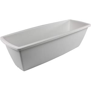 Iris Ohyama, Vaso per piante, fioriera rettangolare con sistema di drenaggio/conservazione dell'acqua per il giardinaggio - Rectangle Plant Pot650, Bianca