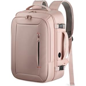 HOTOR Zaino Ryanair 40x20x25 - Zaino da Viaggio Zaino Porta PC Multi-Tasca e Portatile, Bagaglio a Mano Compatibile Ryanair, Con Foro USB, Per Donna e Uomo Lavoro, Viaggi in Aereo e Trekking, Rosa