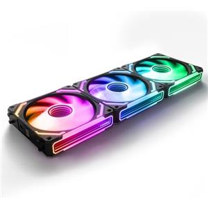 AsiaHorse COSMIQ Ventola per PC RGB da 120MM, 3 pezzi [FDB] [Dasiy Chain] 2000 RPM/68.5 CFM/2,05 MMH2O ARGB Ventola 5 V3 PIN ARGB e 12 V4 PIN PWM, durata 80,000 ore