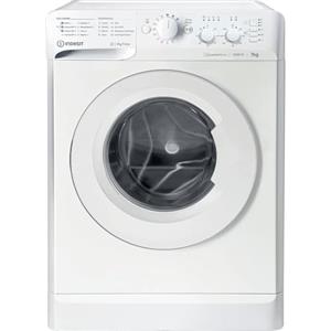 Indesit Lavatrice a libera installazione MTWC71296WIT Carica frontale 1200 giri/min, ampio cestello da 7 kg, inverter, veloce, efficiente, classe
