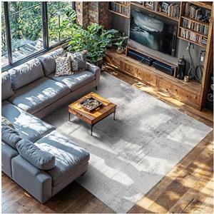 tectake® Tappeto di design vintage - Tappeto a pelo corto - Nadira - 240 cm x 340 cm - beige/grigio