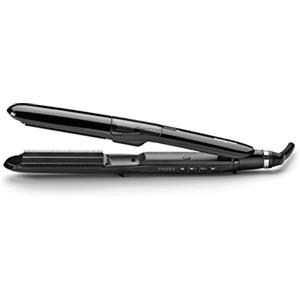 BaByliss Piastra Capelli funzione vapore Steam Straight, Titanium Ceramic, piastre larghe, 5 temperature da 150°C a 230°C, ST492E