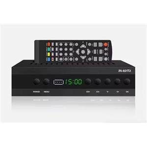 SQUADO Decoder Digitale Terrestre DVB-T2, Ricevitore HD 1080p con Registratore USB, Sintonizzatore TDT HD, Telecomando, HDMI, Display LED