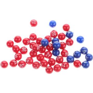 ibasenice Palline Di Tombola Numerate in Plastica 47 Pezzi per il Sorteggio Giochi Da Tavolo E Feste A Casa Portatile E Divertente