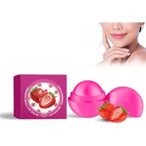 Nurvidis Balsamo Labbra, Balsamo per Labbra Nutriente, Balsamo Labbra per Aromatizzato Alla Frutta, Shine Burrocacao Labbra, Cura Naturale Delle Labbra, Sapore Di Fragola Flavor Smooth Ball Lip Balm