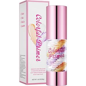 Nurvidis Crema Isolante Tricolore, Primer Per Pori, Primer Per Trucco A Tre Colori, Primer Viso Base Per Il Trucco, Base Primer Per Il Trucco Del Viso, Crema Isolante, Uniforma Il Tono Della Pelle