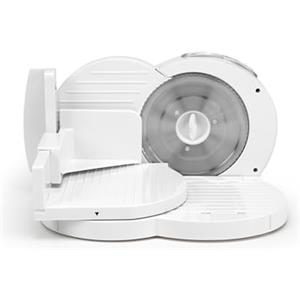 Progress Affettatrice Elettrica per Alimenti - Tagliatrice di Carne, Pane e Formaggio da 150W, Spessore 1-15mm, 3 Velocità, Lama in Acciaio Inox da 170mm, Protezione di Sicurezza, Design Pieghevole