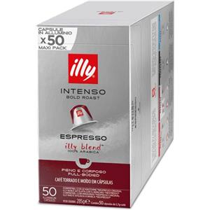 Illy Caffè Capsule Nespresso Intenso - 50pz di Caffè 100% Arabica in Alluminio