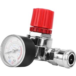 YDuupxe Regolatore di Pressione del Compressore d'aria con Manometro, Valvola di Controllo dell'interruttore del Compressore d'aria in Lega di Zinco, Regolatore di Pressione con Connettore