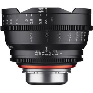 Samyang Xeen 14mm T3.1 Cine Obiettivo EF Nero - Obiettivo ultra-ampio per professionisti e appassionati