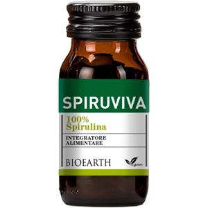 Bioearth Spiruviva - Integratore Alimentare 100% Spirulina in Compresse, 90 Pezzi, Sostegno e Ricostituente per l'Organismo