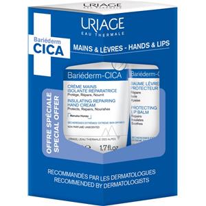 Uriage Bariederm Crema Mani 50ml e Balsamo Labbra 15ml - Idratante e Protettivo