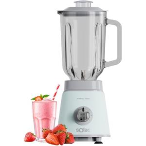 Solac - Frullatore a caraffa Pro Mixter 1000W | 1,5L vetro | 2 velocità + Turbo | Lama 4 lame | Tritaghiaccio | Sicuro | Lavabile in lavastoviglie | Misurino incluso | Blu