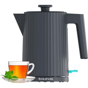 Taurus - Bollitore Elettrico Jonic Tea 2200W | 1,7L | Base 360° | Filtro anticalcare | Spegnimento automatico | Indicatore livello acqua | BPA Free | Design ergonomico | Avvolgicavo | Nero