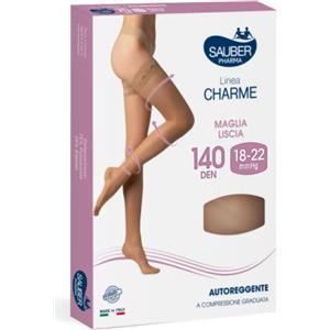 Sauber Calza Autoreggente 140 Denari Maglia Liscia Camel Taglia 3 - Elegante e Comfortevole